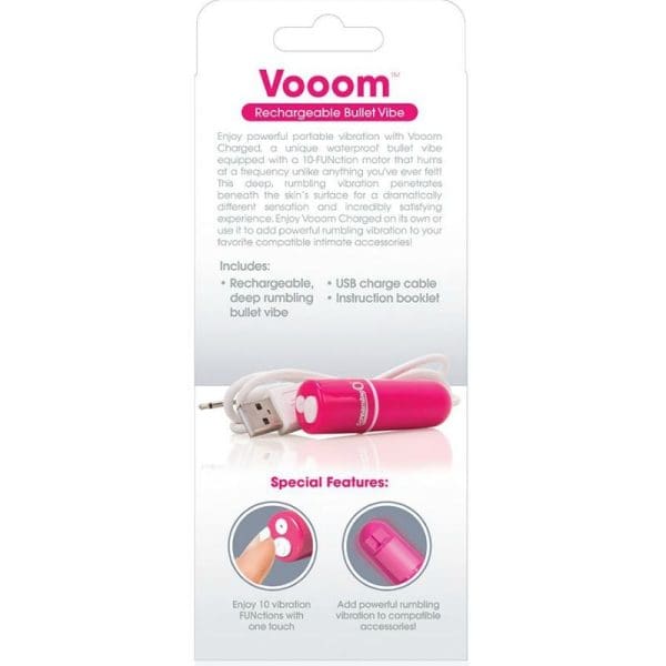 SCREAMING O - RECHARGEABLE VIBRATING BULLET VOOOM PINK 3
